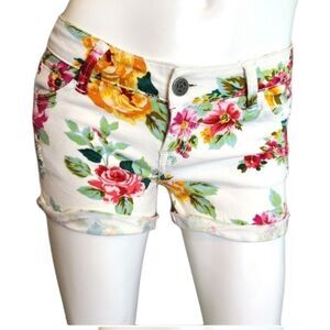 Vanilla Star White Floral Shorts Womens sz 5